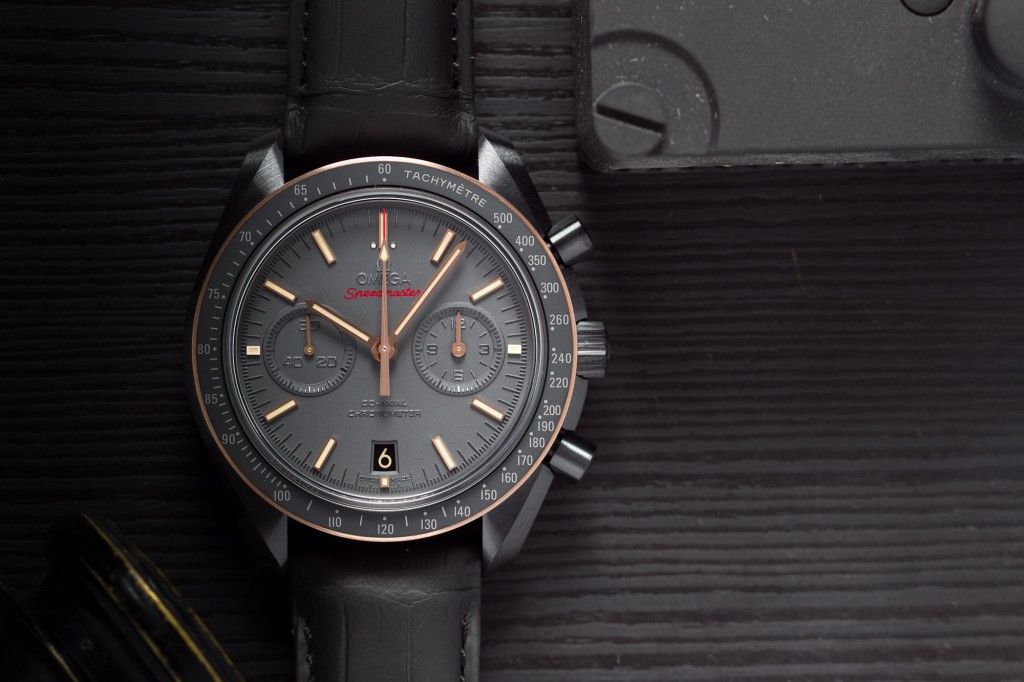 omega speedmaster dark side of the moon sedna gold ceramic